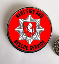 Kent Fire and Rescue Service Domed Lapel pin Badge 25mm
