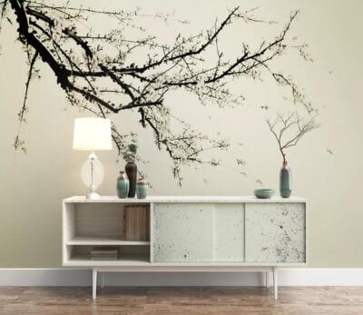 3D Black Branches ZHUA2006 Wallpaper Wall Murals Removable Self-adhesive Amy