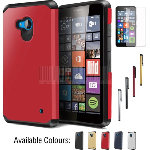 Heavy Duty Hybrid Shockproof Hard Case Cover For Nokia Microsoft Lumia 640 LTE