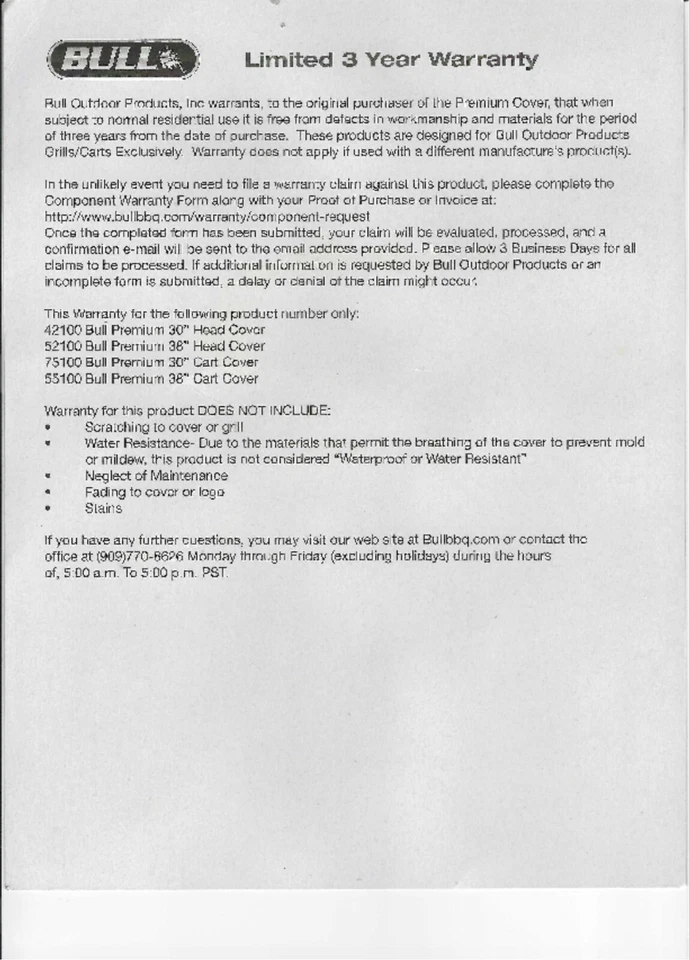 Bull 38in. Grill Head Cover for Brahma and Renegade Grills - Image 3 of 3