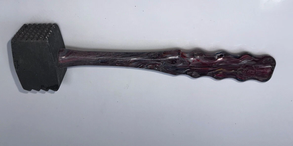 Vintage 1940's-1950's PLASMETL Pink/Black/White Marbled Handle Meat Tenderizer
Opens in a new window