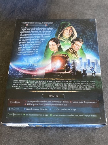 LA TRILOGIE DES GEMMES COFFRET 3 BLURAY ROUGE RUBIS BLEU SAPHIR VERT EMERAUDE - Picture 2 of 3