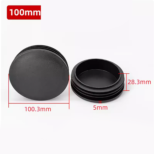 Round Plastic Blanking End Caps Tube Pipe Plug Inserts Bung 10/20/30-140mm Black - Picture 10 of 56