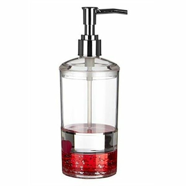 Lotion / Soap Dispenser With Floating Hearts Acrylic Big Living for
