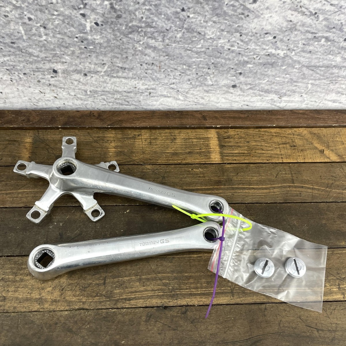 Vintage Tourney GS Crankset 175mm Triple Japan 5-Bolt 110BCD 80s