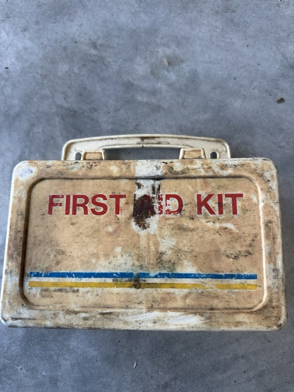 Vintage Bell System First Aid Kit  Full Wall Mountable Handle