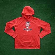 Wisconsin Badgers NCAA Adidas Women's Red P/O Team Issue Climawarm Hoodie