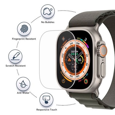 3x Panzerfolie für Apple Watch Ultra 2 & 1 49mm Displayschutz Echt Hart Glas 9H