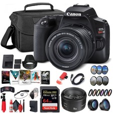 Canon EOS Rebel SL3 DSLR Camera with 18-55mm Lens Black  3453C002 On the Go