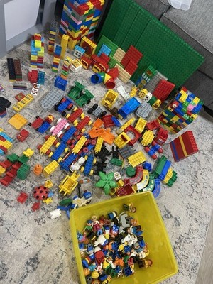 Duplo Lego Lot Over 300 PCs People Cars Animals Blocks Mixed