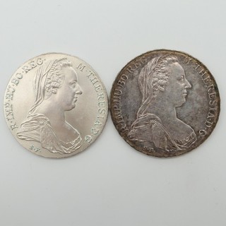 2 x Maria Theresa Taler Silber Österreich = 56 04 g 24/2