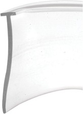 Shower Door Bottom Seal Strip 2M Clear T Shape Insert Water Stop Sweep Bathroom