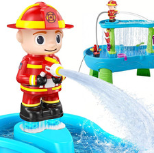 Kids Water Table Pump Firefighter Toy Continuous Flow Outdoor Water Play Table