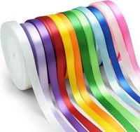 12 Farben Geschenkband, Schleifenband, 1 Cm X 25 M Polyester Satinband