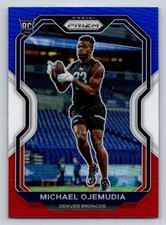 2020 Panini Prizm Prizms Red White and Blue #317 Michael Ojemudia (ref 187053)