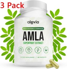 1-3x Alevia Organic Amla Capsule 1000mg Indian Gooseberry Antioxidant Supplement