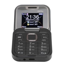 Black Black I16pro Small Flip Phone Dual SIM Dual Standby 16GB Memory Card SG