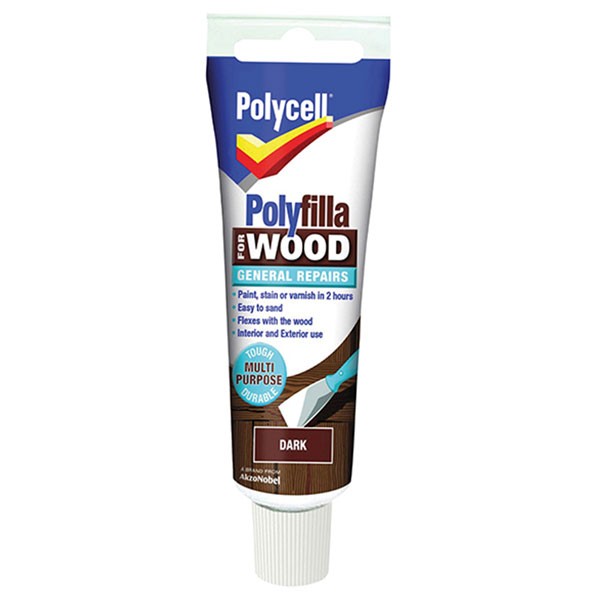 Polycell Polyfilla For Wood General Repairs Tube Dark 330g