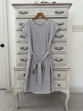 J. Crew Striped Cotton Waist Tie Dress