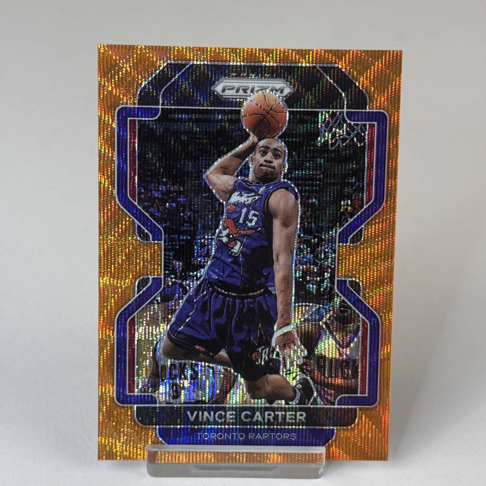 2021-22 Panini Prizm Vince Carter Orange Wave Prizm #246 Toronto Raptors /60