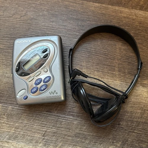 Vintage Sony Walkman WM-FX281 TV/Weather/FM/AM Cassette Tape Player AM/FM Works