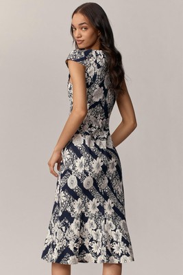 the cecily fit & flare sweetheart dress by maeve Y2K Mexx Fitted Mesh Floral Midi Dress - Summer - Casual main image 1