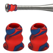 Silicone Bat Taper Bat Knob Taper Softball Grip 2Pcs & Blue-Red