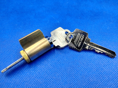 Arrow ASSA ABLOY Cylinder with 2 keys 6 pin AR keyway solid brass, RK series.