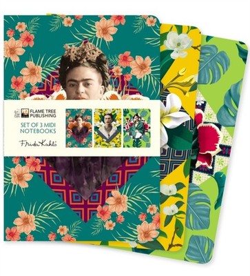 Frida Kahlo Set of 3 Midi Notebooks by Flame Tree Studio NOTEBOOK 9781804172186