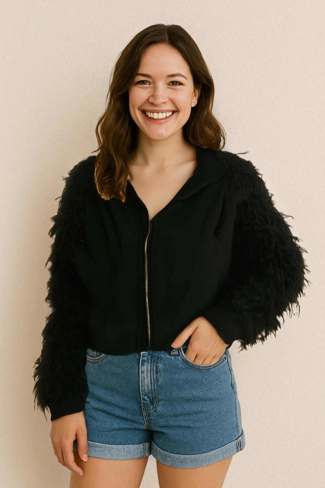 Zara Basic Outerwear Parker Jacket Black Size M P… - image 1