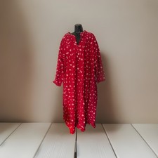 only necessities 2x 26/28 Red Rose Flannel Pin Tuck Nightgown Ruffled Bx12