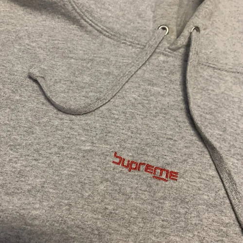 Sweat à capuche Supreme Digital Logo gris bruyère taille L