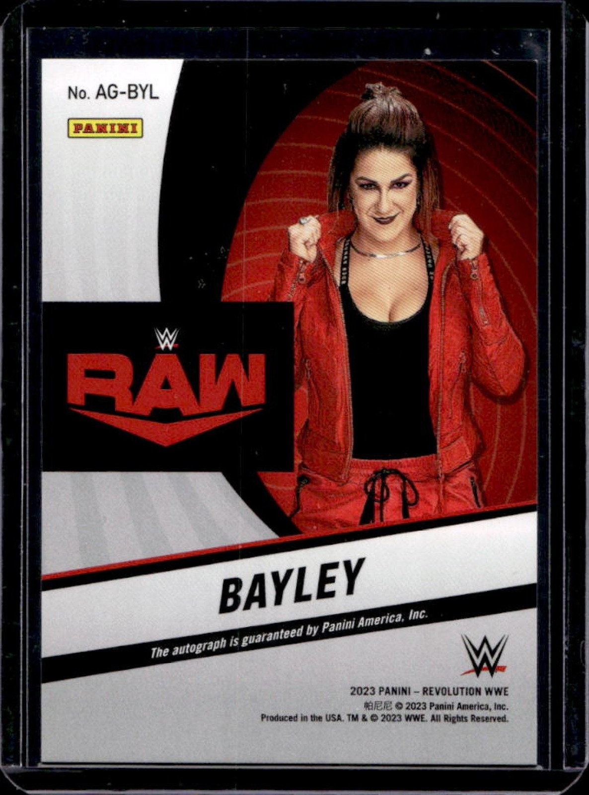 2023 Panini Revolution WWE Bayley Auto Autograph #AG-BYL view 2