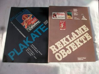 2 Auktionskataloge Eppard & Waue Plakate Reklame Objekte
