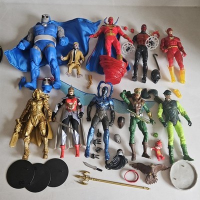 Lot 10 Mcfarlane DC Multiverse Figures - Darkseid Wonder Woman Green Arrow Flash