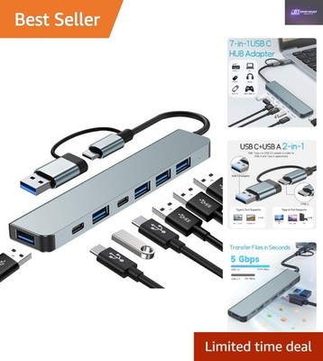 High-Speed 7-in-1 USB C Adapter - Verbinden Sie Laptops, Drucker & mehr mit Leichtigkeit