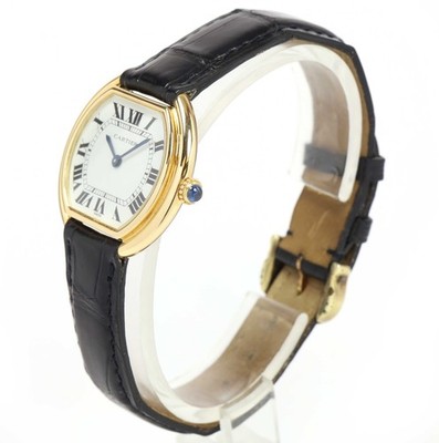 Cartier Ellipse 78091 32.5MM White Dial 18K Yellow Gold Box | eBay