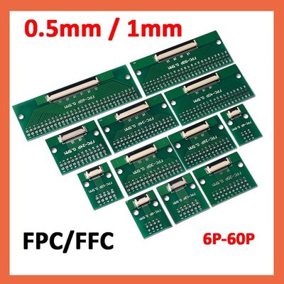 FPC / FFC Adapter Platine 2,54mm | 0,5 / 1 mm | 6-60 Adern | Flachbandkabel,FPC