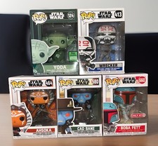 Funko Pop! Star Wars Lot (5) Incinerator Yoda Boba Fett and more!