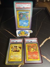 PSA 10 Charmander Squirtle Pikachu McDonald's 2002 Promo Bubble Gum Swirl 🌀