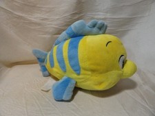 GENUINE DISNEY THE LITTLE MERMAID FLOUNDER PLUSHIE PLUSH STUFFED ANIMAL 10"