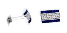 2Ct Round Cut Lab Created Diamond Men's Cufflinks 14k White Gold Plated Silver
