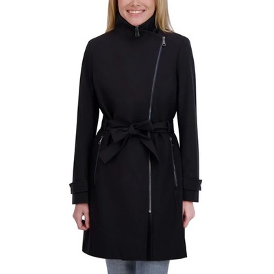 Halston Women's Belted Trench Coat Polyester Long Sleeve One Size