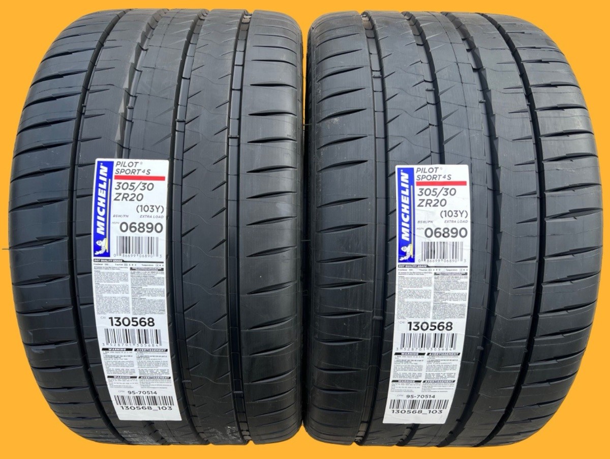 Set of TWO BRAND NEW 305/30ZR20 Michelin Pilot Sport 4S PS4S Tires