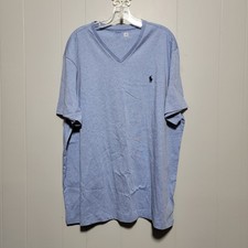 Polo Ralph Lauren Men's Blue V Neck Short Sleeve T Shirt Big Tall XXL