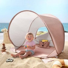 Baby Beach Tent Pop Up UV Protection Portable 35.4 x27.6 x31.5 Pink Tiny Land