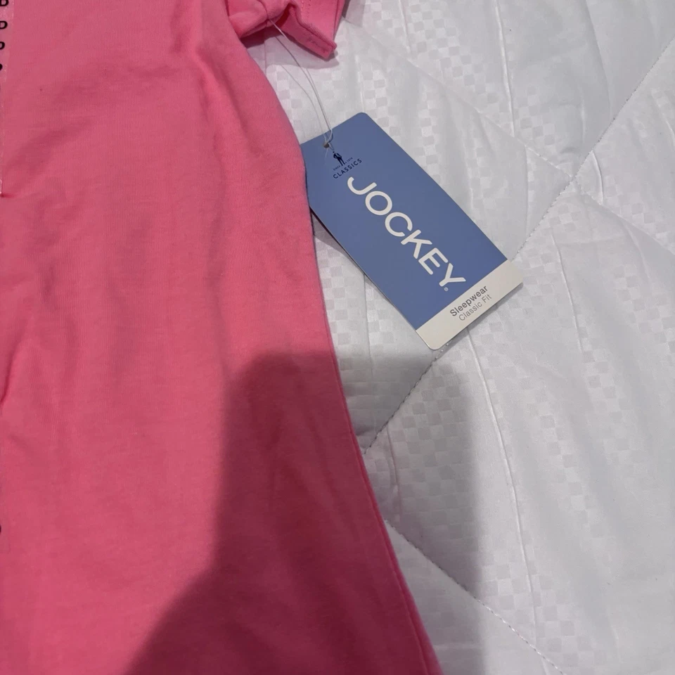 Jockey Women’s Pajamas, Size Medium, Pink Top Floral Bottoms - Image 2 of 4