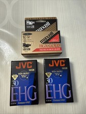 Lot of 3 Compact 2 JVC  1 Maxell VHSC Blank Sealed Video Tapes