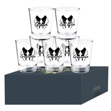 LADY  HOME Set of 7 Groomsmen Shot Glasses for Bachelor Party Decorations an...