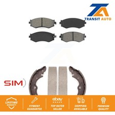 Front Rear Semi-Metallic Brake Pads & Drum Shoe Kit For 02-06 Nissan Sentra 1.8L